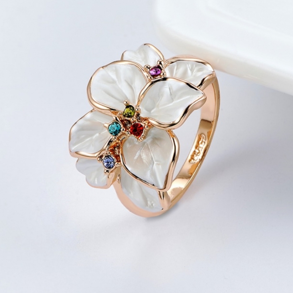 White Flower Ring